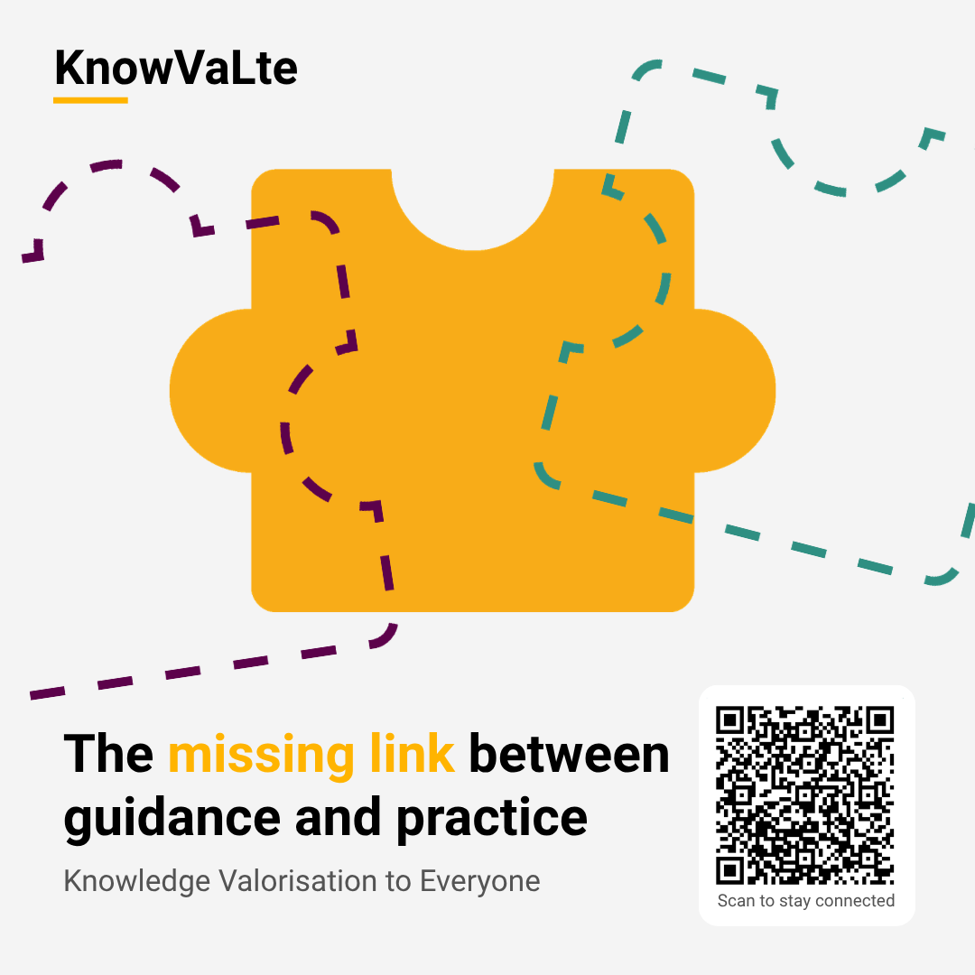 The missing link between guidance and practice in knowledge valorisation